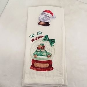 Colordrift Two Pack Printed Kitchen Towels 18" x 28" "tis the season" (NWT)